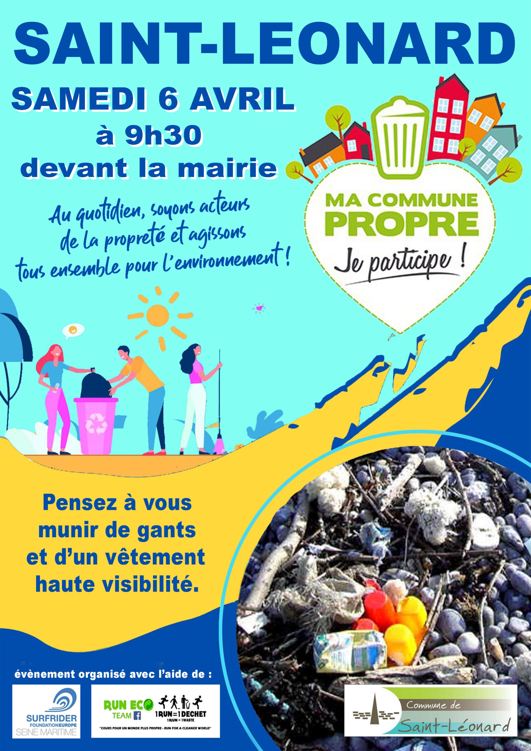 AFFICHE OPERATION MA COMMUNE PROPRE (SAMEDI 6 AVRIL 2024)
