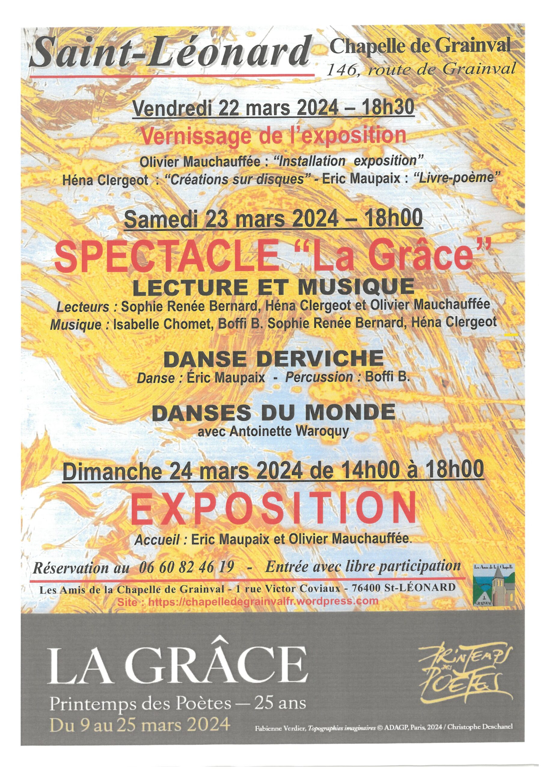 affiche : spectacle +exposition "printemps des poètes"