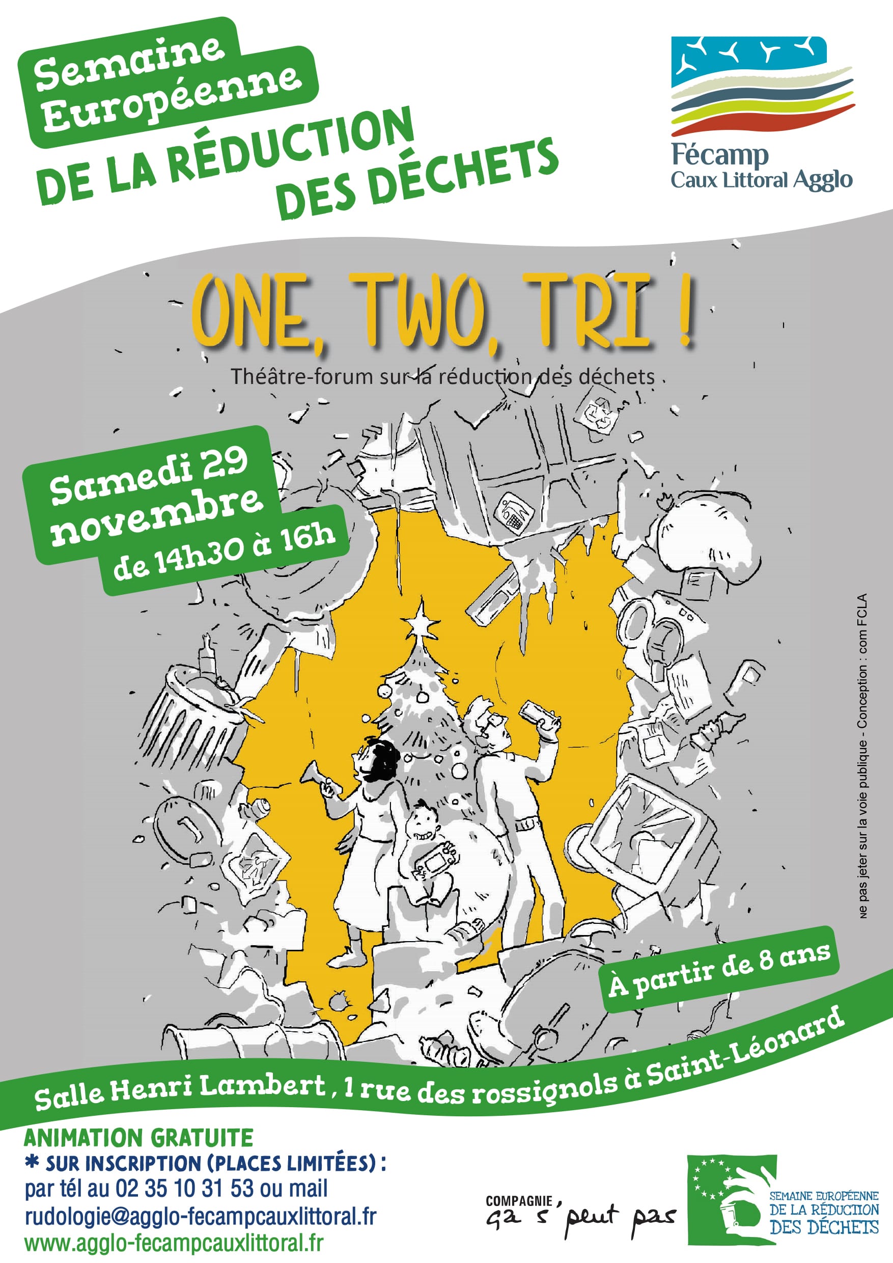 AFFICHE SERD SPECTACLE ONE TWO TRI